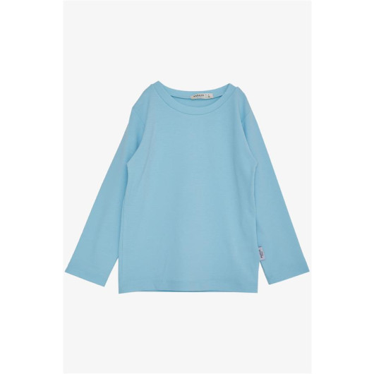 Boy's Long Sleeve T-Shirt Basic Turquoise (Age 1-4)