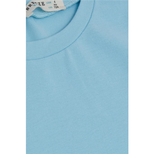 Boy's Long Sleeve T-Shirt Basic Turquoise (Age 1-4)