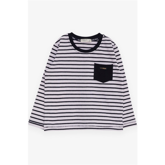 Boys Long Sleeved T-Shirt With Pockets Ecru (3-8 Years)