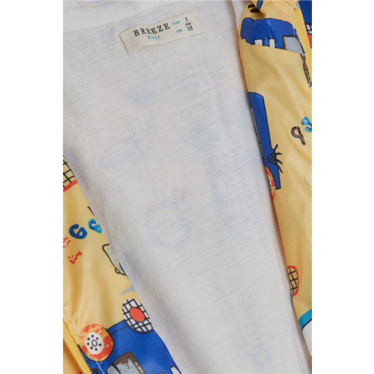 معطف مطري للأولاد مزين برسمات (1 - 6 سنوات)