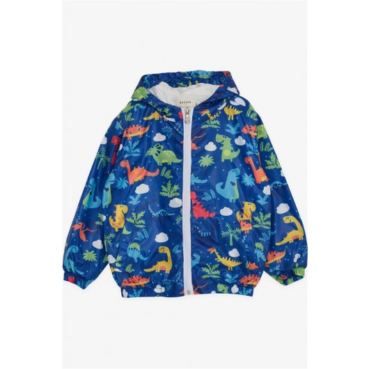 Blue Printed Boy's Raincoat (1-5 Years)