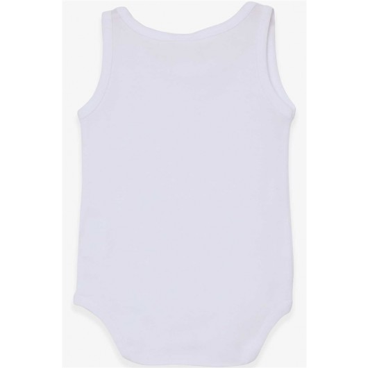 Baby Girls White Snap Button Jumpsuit (1-3 Years)