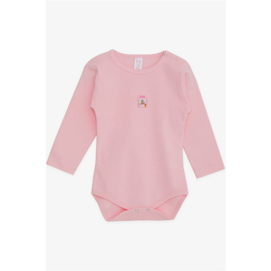 Baby Girl Snap Snap Body Baby Printed Pink (9 Months-3 Years)