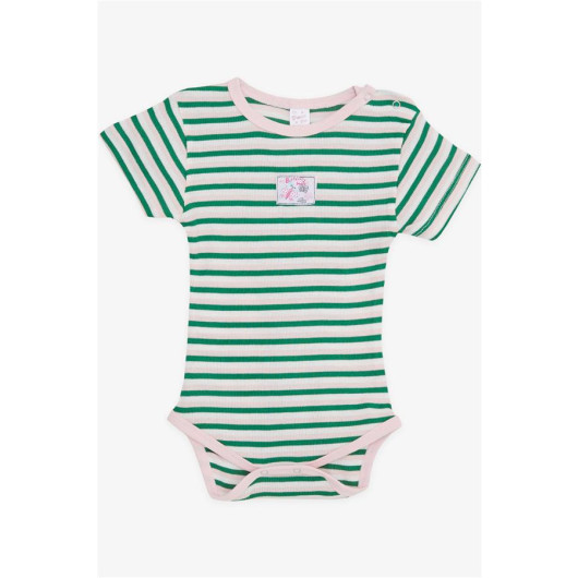 Baby Girl Snap Snap Body Striped Mix Color (9 Months-3 Years)