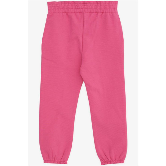 Baby Girl Sweatpants With Elastic Waist Pocket Fuchsia (1-4 Ages)