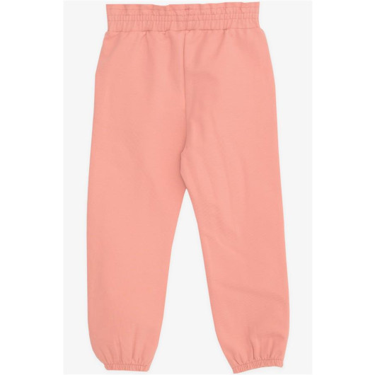 Baby Girl Sweatpants Salmon With Elastic Waist Pocket (1 Age)