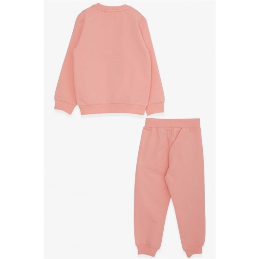 Baby Girl Tracksuit Set Silvery Accessory Salmon (9 Months-3 Years)