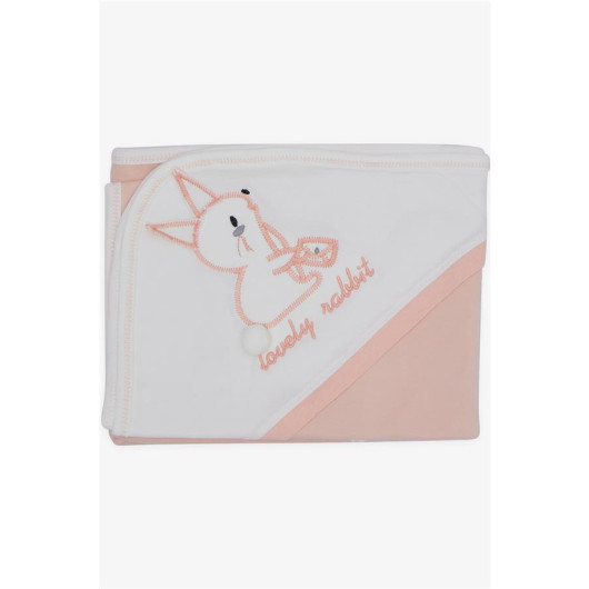 Baby Girl Hospital Release Set Of 10 Rabbit Embroidered Salmon (0-3 Months)