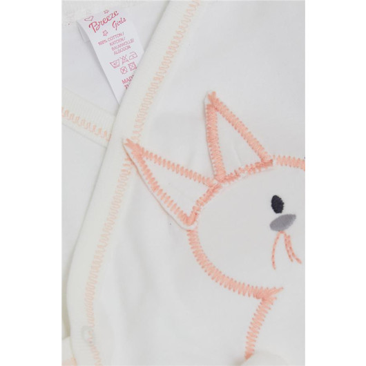 Baby Girl Hospital Release Set Of 10 Rabbit Embroidered Salmon (0-3 Months)