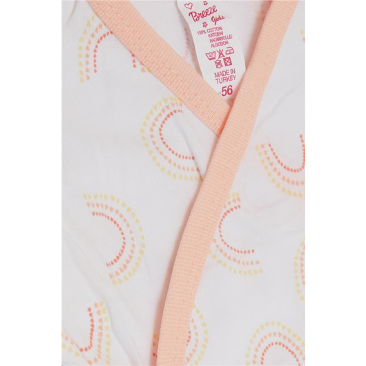 Baby Girl Hospital Outlet Triple Rainbow Patterned White (0-4 Months)
