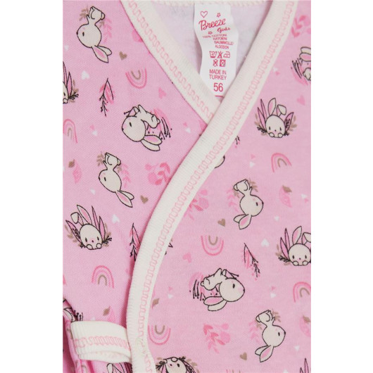 Baby Girl Hospital Outlet 5 Pieces Cute Bunny Patterned Pink (0-3)