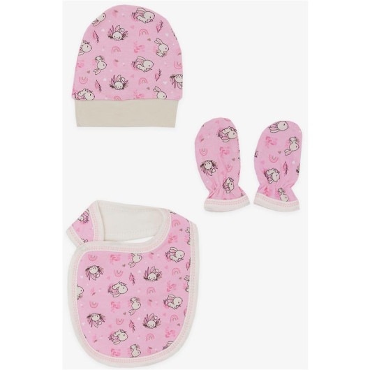 Baby Girl Hospital Outlet 5 Pieces Cute Bunny Patterned Pink (0-3)