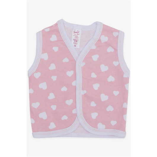 Baby Girl Hospital Release Set Of 8 Heart Patterned Pink (0-3 Months)