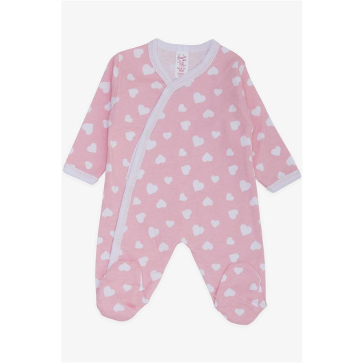 Baby Girl Hospital Release Set Of 8 Heart Patterned Pink (0-3 Months)