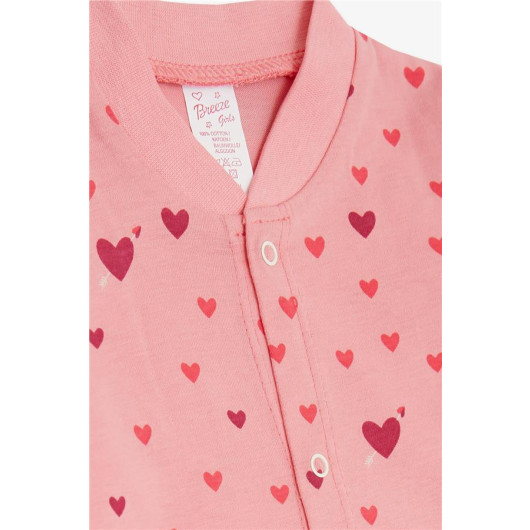 Baby Girl Booty Rompers Colorful Heart Patterned Pomegranate (4 Months)