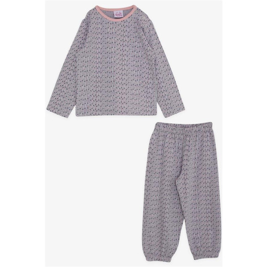 Baby Girl Pajama Set Patterned Light Lilac (9 Months-3 Years)