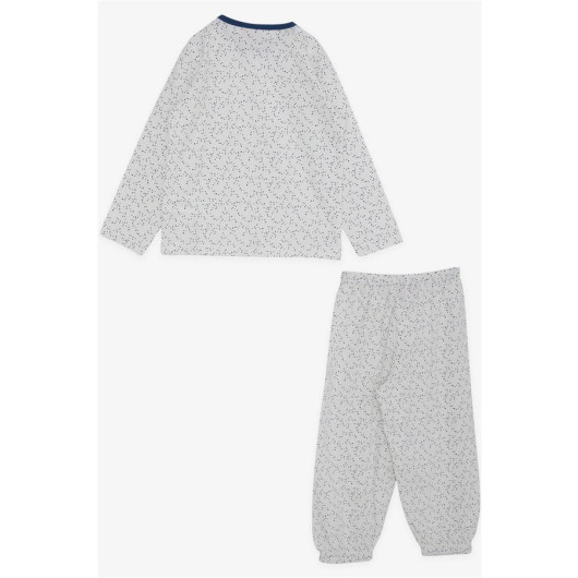 Baby Girl Pajama Set Polka Dot Patterned Ecru (9 Months-3 Years)