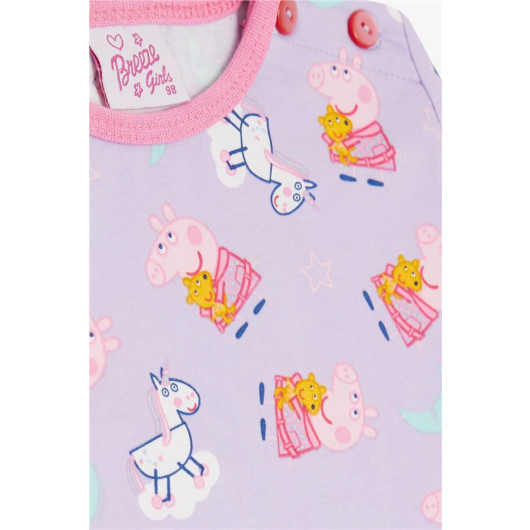 Baby Girl Pajamas Set Cute Pig Pattern Lilac (9 Months-3 Years)