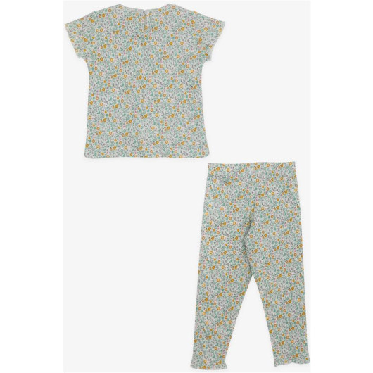 Baby Girl Tights Set Floral Pattern Mixed Color (9 Months-3 Years)