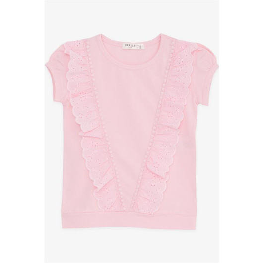 Baby Girl T-Shirt Guipure Pink (1.5-5 Years)