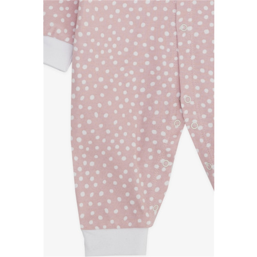 Baby Girl Rompers Tiny Polka Dot Patterned Pink (0-6 Months)