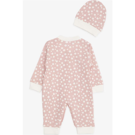 Baby Girl Rompers Polka Dot Patterned Pink (0-6 Months)