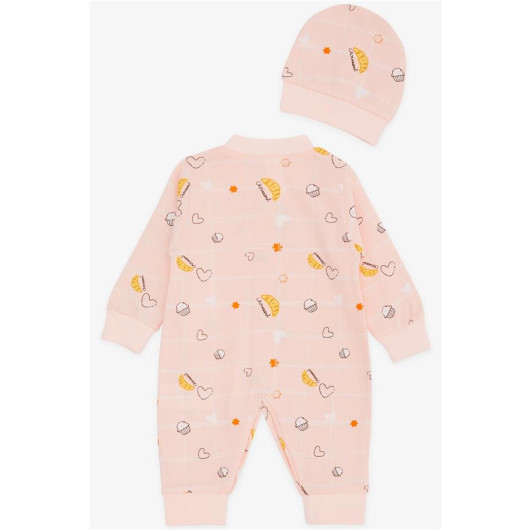 Baby Girl Rompers Food Themed Star Patterned Powder (0-6 Months)