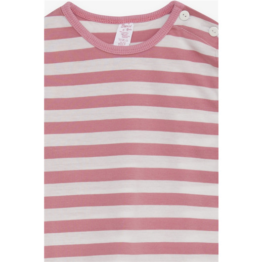 Baby Girl Long Sleeved T-Shirt Striped Pink (1.5 Years)