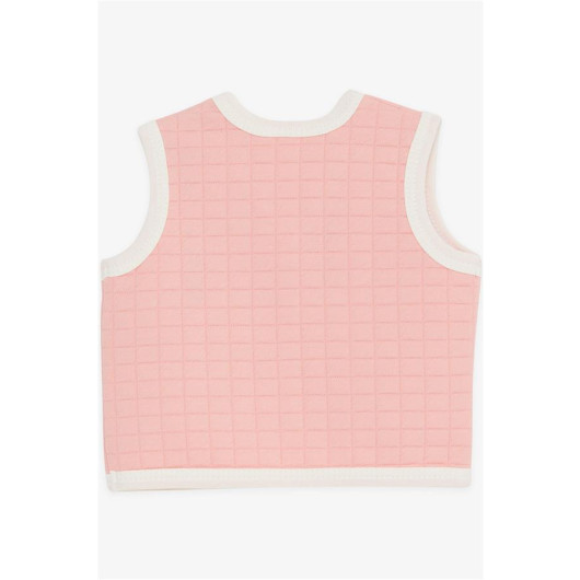 Baby Girl Vest Buttoned Salmon (0-3-9 Months)