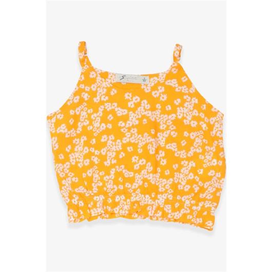 Girl's Blouse Floral Pattern Yellow (1-4 Years)