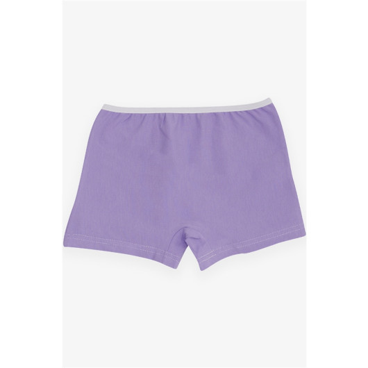 Girl's Boxer Floral Printed Lilac (5-11 Years)