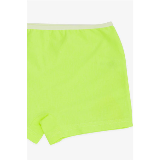 Girl's Boxer Solid Color Neon Green (5-11 Years)