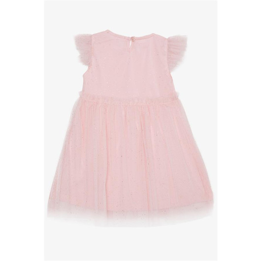 Girl's Dress Glittered Tulle Frilly Pink (3-7 Years)