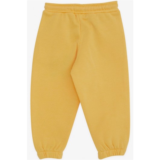 Girl's Sweatpants Printed Yellow (3-10 Years)