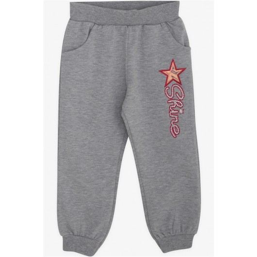 Girl's Tracksuit Set Sequin Star And Pomegranate (2-6 Years)
