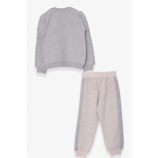 Gray Girls Sports Pajamas Set (1.5-4 Years)