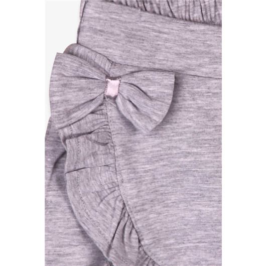 Girl Skirt Shorts Frilly Bow Gray (1.5-5 Years)