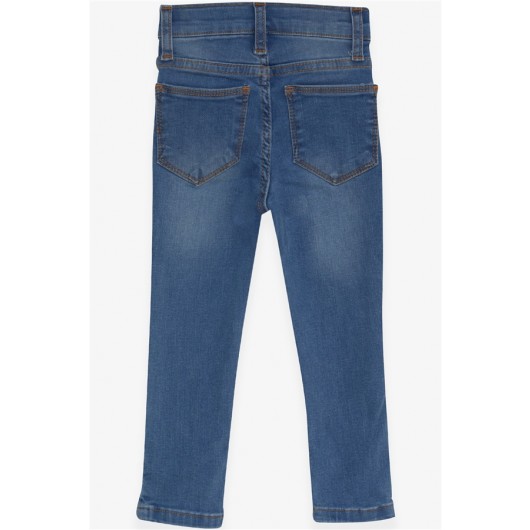 Girl's Jeans With Pockets Light Blue (1.5-5 Years)