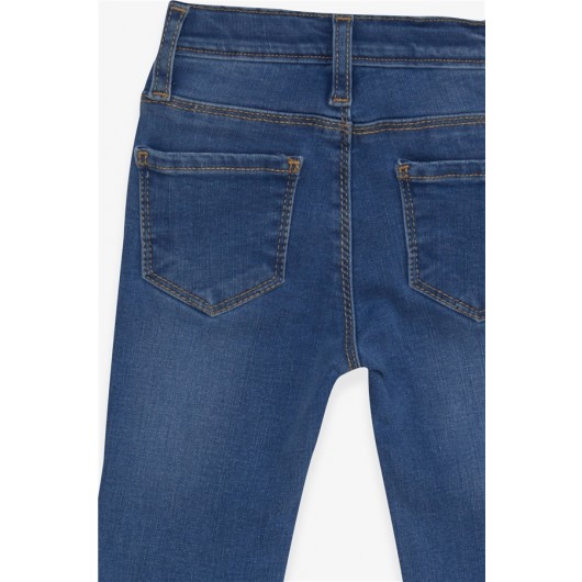 Girl's Jeans Bell-Length Light Blue (1.5-5 Years)