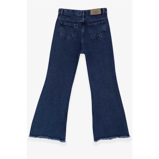Girl's Jeans Bell-Length Blue (9-16 Age)