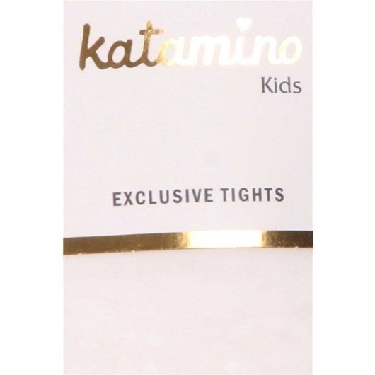 Girl's Tights/Knickers Decorated With Stones, Acro/Off-White/Light Cream Color (1-12 Years)