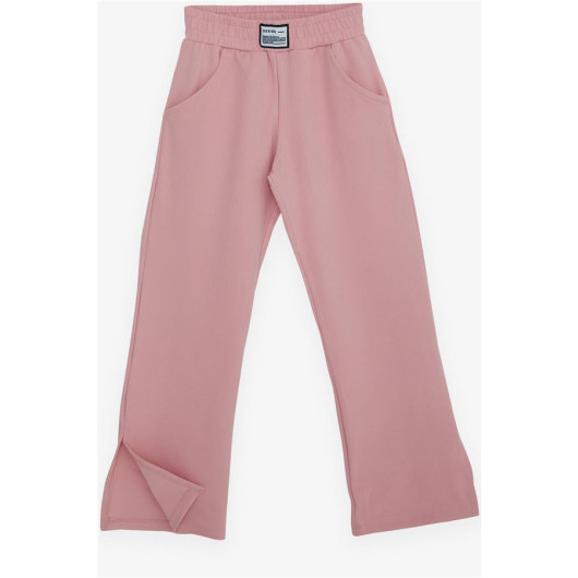 Girl's Trousers Pink With Slits (8-14 Ages)
