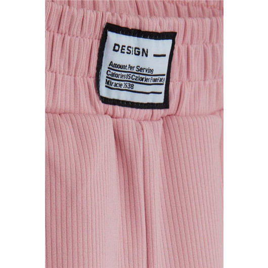 Girl's Trousers Pink With Slits (8-14 Ages)