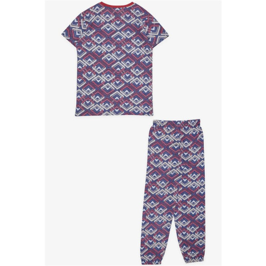 Girl's Pajama Set Patterned Mixed Color (4-8 Years)
