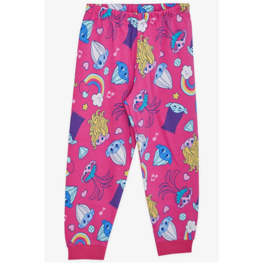 Girl's Pajama Set Smurfs Patterned Fuchsia (Age 1-4)