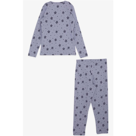 Girl's Pajamas Set Star Patterned Lilac (8-14 Ages)