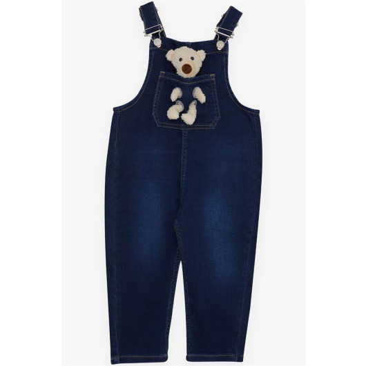 Girl's Salopet Denim Toy With Accessories Navy Blue (Age 1.5-5)