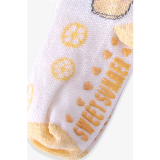 Girl's Socks With Abs Cat Yellow (1-2-5-6 Years)