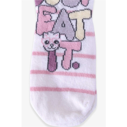 Girl Socks Goat Cat Ecru (1-2-7-8 Years)