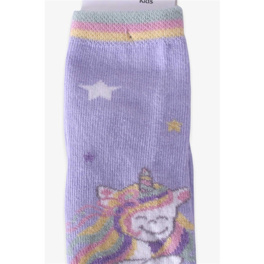 Girl's Socks Unicorn Lilac (1-10 Years)